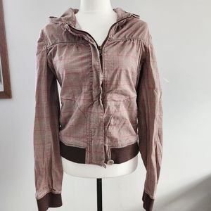 Song Plaid Bomber Jacket Medium